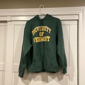 Jansport University of Vermont Hoodie Sweatshirt Large Green